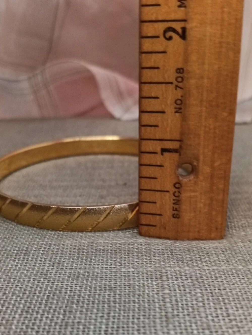 Monet Gold-Tone Diagonal Textured Bangle